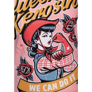 QUEEN KEROSIN T- Shirt We Can Do It pink