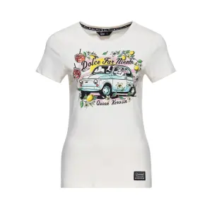 QUEEN KEROSIN T- Shirt Dolce Far Niente offwhite