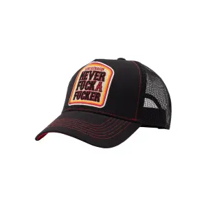 KING KEROSIN Trucker Cap mit Statement-Patch Never Fuck A...