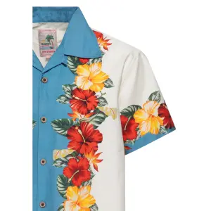 KING KEROSIN Hawaiihemd Tropical Flowers beige
