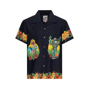 KING KEROSIN Hawaiihemd Lucky Monster black