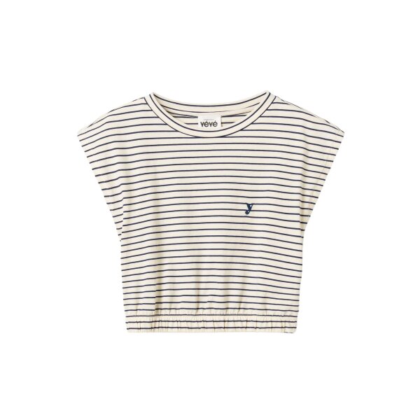 MADEMOISELLE YéYé Cest Chaud Crop Top mini stripes white