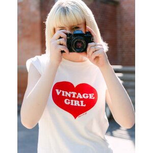 MADEMOISELLE YéYé Vintage Girl T-Shirt ecru