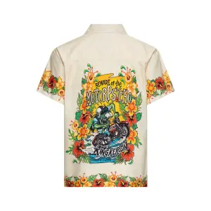 KING KEROSIN Hawaiihemd Lucky Monster offwhite