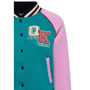 QUEEN KEROSIN College Jacke Lucky Cat green