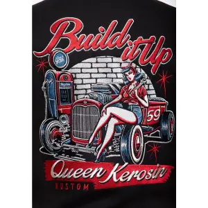 QUEEN KEROSIN College Jacke Build it up black