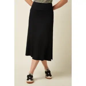 KING LOUIE Border Midi Skirt Silva black