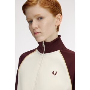 FRED PERRY Girl Colour Block Track Jacket ecru