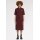 FRED PERRY Sheer Tipped Polo Dress oxblood