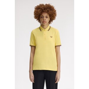 FRED PERRY Twin Tipped Girl Polo lemon/ oxblood