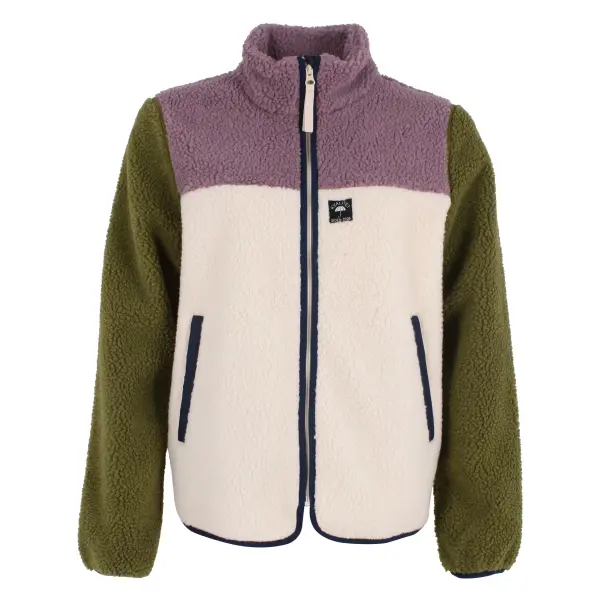 Danebirk Fleece Zip-Up light beige/ mauve/ olive