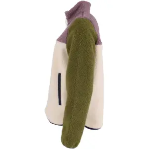 Danebirk Fleece Zip-Up light beige/ mauve/ olive