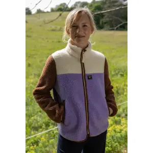 Danebirk Fleece Zip-Up light lilac/ light beige/ dark