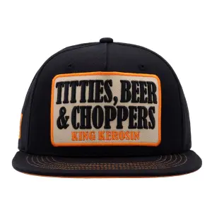 KING KEROSIN Flatbrim Cap Titties, Beer & Choppers black