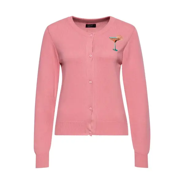 QUEEN KEROSIN Strickjacke Citrus Cocktail pink