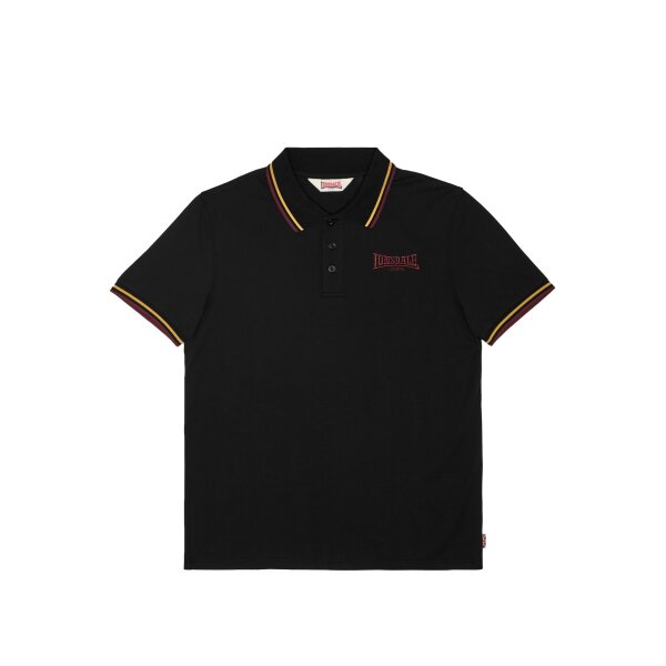 LONSDALE Poloshirt Tursdale black/ oxblood/ yellow