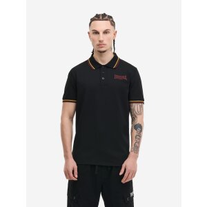 LONSDALE Poloshirt Tursdale black/ oxblood/ yellow