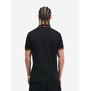 LONSDALE Poloshirt Tursdale black/ oxblood/ yellow