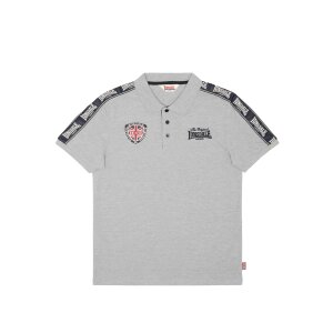 LONSDALE Poloshirt Pelton marl grey/ dark navy/ ecru