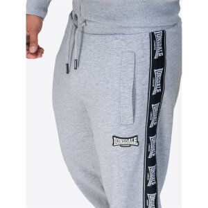 LONSDALE Tenston Jogginghose marl grey/ black/ white