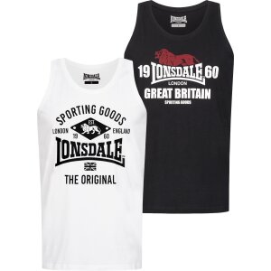 Lonsdale Biggin Singlet black/ white