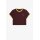 FRED PERRY Verkürztes Ringer-T-Shirt oxblood