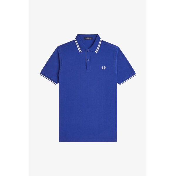 FRED PERRY Twin Tipped Polo Shirt soho eclipse/ snow white
