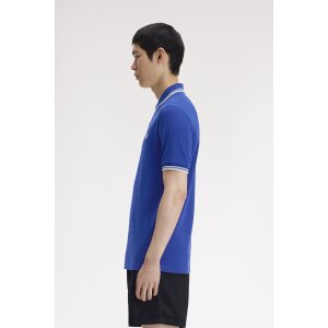 FRED PERRY Twin Tipped Polo Shirt soho eclipse/ snow white