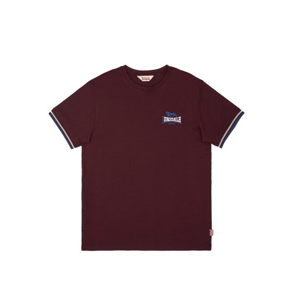 Lonsdale Shildon T-Shirt oxblood/ ecru/ navy