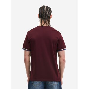 Lonsdale Shildon T-Shirt oxblood/ ecru/ navy
