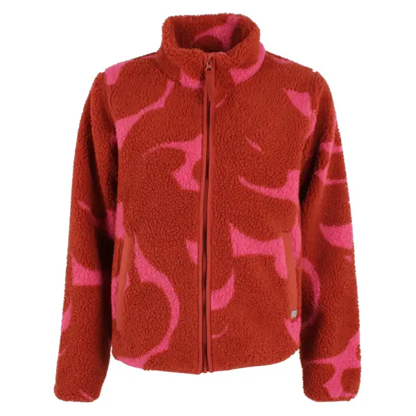 DANEFAE Danelabrador Fleece Zip-Up chili/ soft cherry Trops
