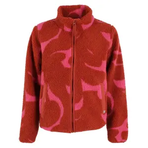 DANEFAE Danelabrador Fleece Zip-Up chili/ soft cherry Trops