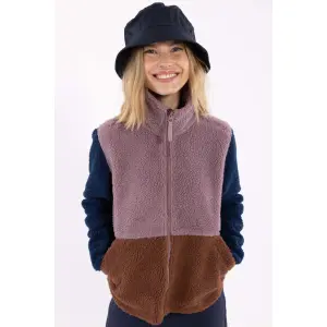 DANEFAE Danebeagle Fleece Jacket mauve/ dark wine/ dark navy