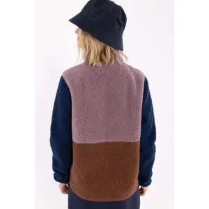 DANEFAE Danebeagle Fleece Jacket mauve/ dark wine/ dark navy