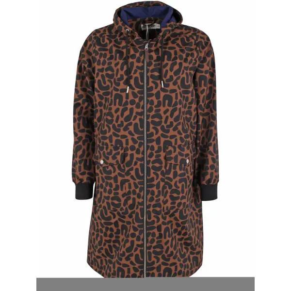 DANEFAE Danemarselisborg Brushed Shell Parka bown/ black unileopard