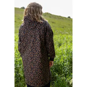 DANEFAE Danemarselisborg Brushed Shell Parka bown/ black unileopard