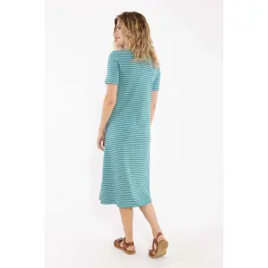 DANEFAE Danicon Ribbing Dress cold sky/ teal lake