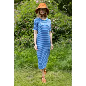 DANEFAE Danicon Ribbing Dress light lilac/ warm blue