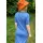 DANEFAE Danicon Ribbing Dress light lilac/ warm blue