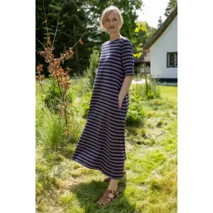 DANEFAE Danebasic Good News Dress mauve/ dark navy