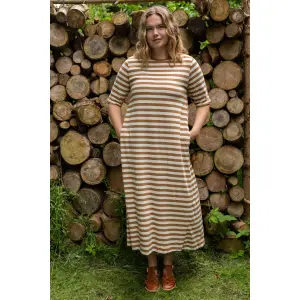 DANEFAE Danebasic Good News Dress light beige/ mokka