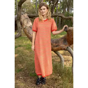 DANEFAE Danesangria Pearl Knit Sweater Dress Summer red/...