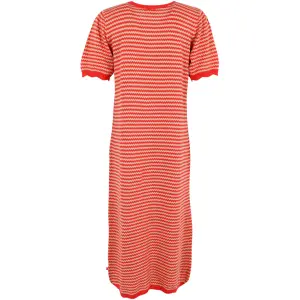 DANEFAE Danesangria Pearl Knit Sweater Dress Summer red/ nougat