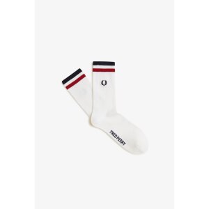 FRED PERRY Sportsocken mit Streifen snow white/ burnt...