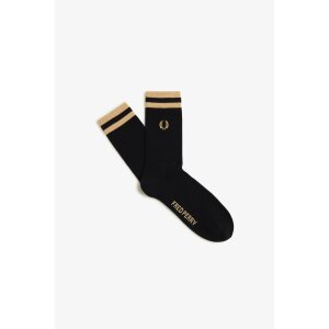 FRED PERRY Sportsocken mit Streifen black/ champagne