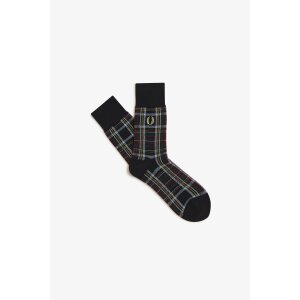 FRED PERRY Socken mit Schottenkaro black