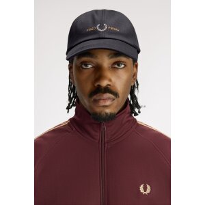 FRED PERRY Bestickte Kappe aus Twill black