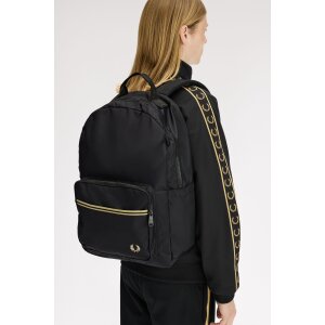 FRED PERRY Rucksack mit Sportband samt Streifendesign black