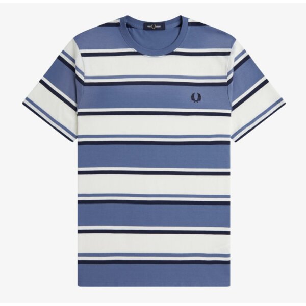 FRED PERRY Bold Striped T-Shirt ace blue