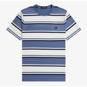 FRED PERRY Gestreiftes T-Shirt ace blue